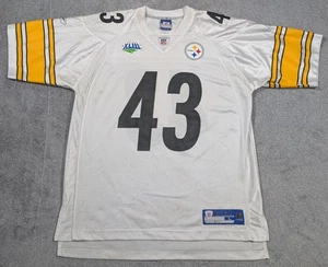 Maglia Pittsburgh Steelers uomo grande bianca Super Bowl XLIII NFL calcio Reebok - Foto 1 di 11