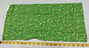 Classic Cotton Fabric Green Print Design 10" x 42" - Picture 1 of 2