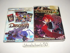 Disgaea 1 & 2 Cursed Memories Official Strategy Guide Lot Playstation 2 PS2 HTF - Imagen 1 de 7