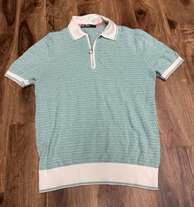 Camisa Polo Mr Turk Para Hombres Tejido Mediano Algodón Verano Resort Vacaciones Lujo Retro - Imagen 1 de 8