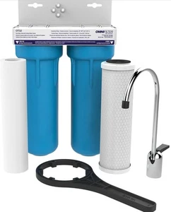 Pentair OMNIFILTER 0T32 BLU CASA ATTACCO SOTTO LAVELLO DOPPIO FILTRO ACQUA - Foto 1 di 3