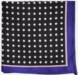 New MICHELSONS Floral Print 100% LINEN Handkerchief Pocket Square - Picture 1 of 6