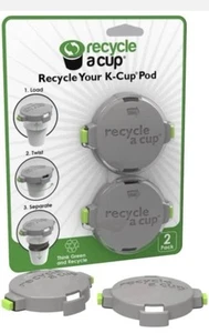 Recycle A Cup K Cup Pod Recycling Tool 2-Pack Coffee Single Repurpose Medelco - Picture 1 of 5
