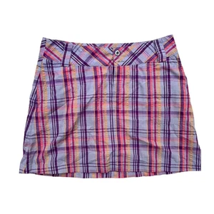 Falda Patagonia Netty para mujer talla 8 mini a cuadros al aire libre camping senderismo púrpura rosa - Imagen 1 de 7