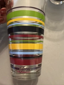 Seltene Fiestaware gestreifte Tumbler Gläser 16oz lila grün senf babyblau marine - Bild 1 von 5