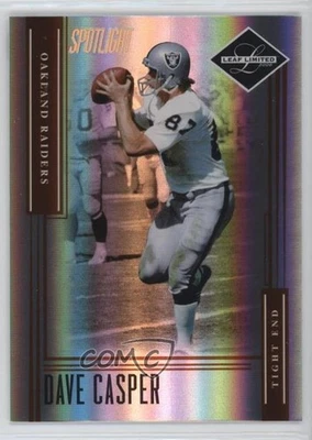 2006 Leaf Limited Bronze Spotlight /50 Dave Casper #120 HOF - Image 1 of 2