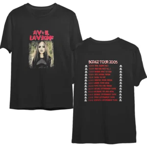 Rare 2005 Avril Lavigne Tour Shirt – Bonez Era Y2K Pop Rock Tee - Picture 1 of 1