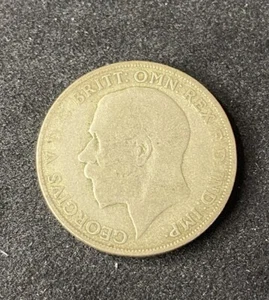 1921 Great Britain Florin 0.5000 Silver ASW 0.1818 Oz Free Shipping - Picture 1 of 2