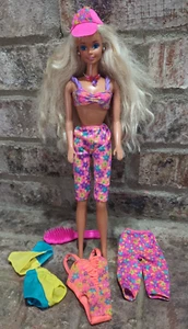Barbie Glitzer Strand Modepuppe Mattel Vintage Hut Hose Kira Bademode + von 1992 - Bild 1 von 24