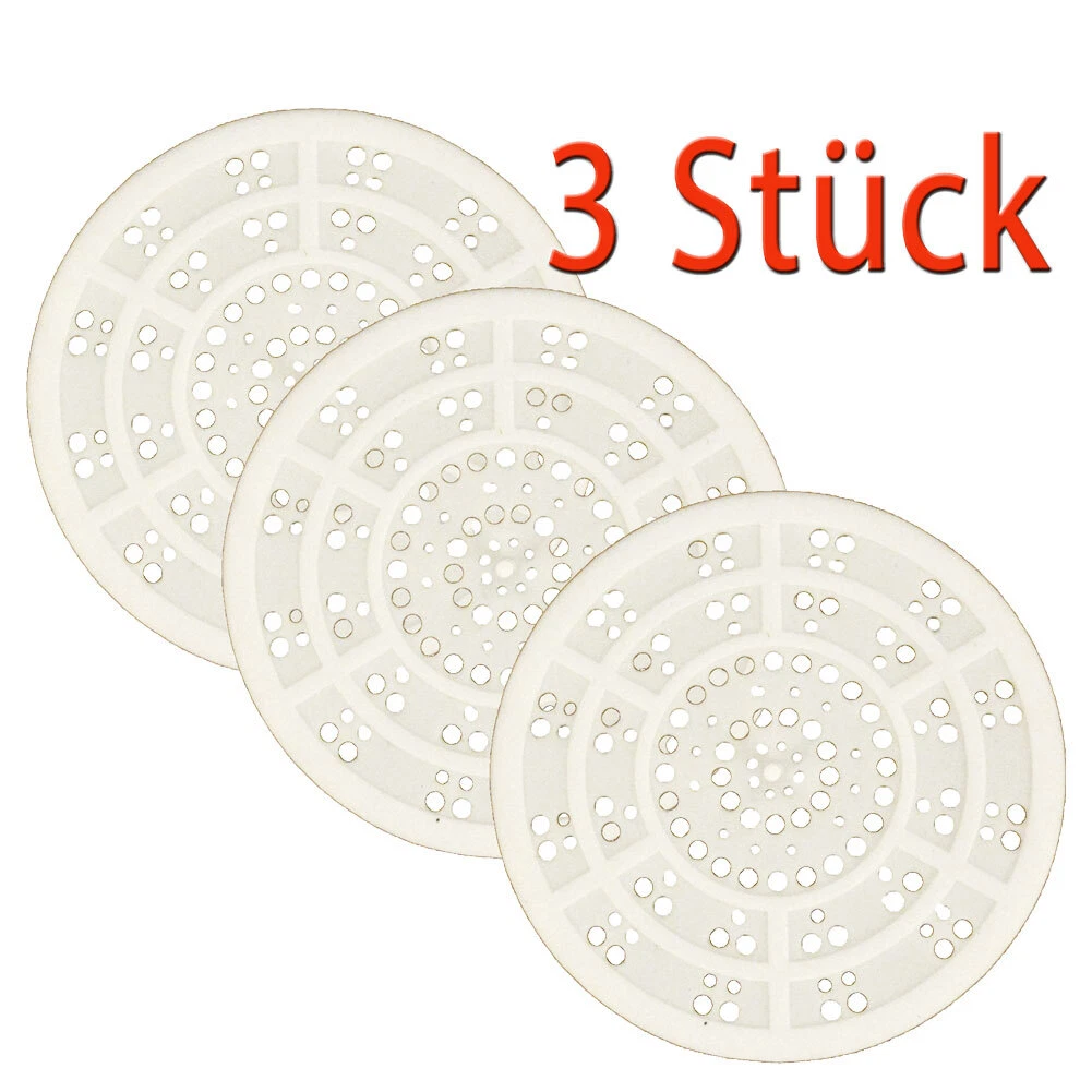 4-teiliges Spülbeckensieb – Saugnapf-Sieb Aus TPR, 14,5 X 14,5 Cm, Grau/weiß, Gegen Haare & Verstopfung