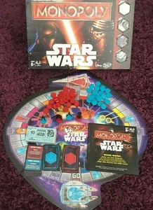 Star Wars Monopoly Disney Hasbro 2015 - 1 Blue base missing VGC - Picture 1 of 12