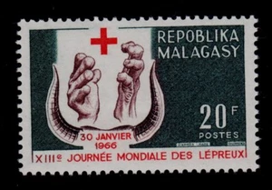 MALAGASY REPUBLIC SCOTT# 379 MNH LEPROSY/MEDICINE TOPICAL (RED CROSS SYMBOL) - Picture 1 of 1