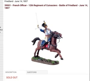 Britians Specialty Figure French Officer Mounted 1807 NIB Item 39001 - Picture 1 of 6