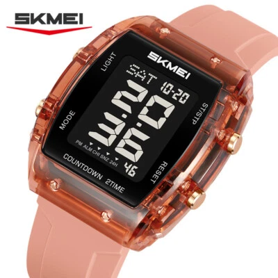 SKMEI Reloj Mujer Electrónico Digital Exterior Cronómetro Niño Niña Reloj Digital Foto 1 de 4