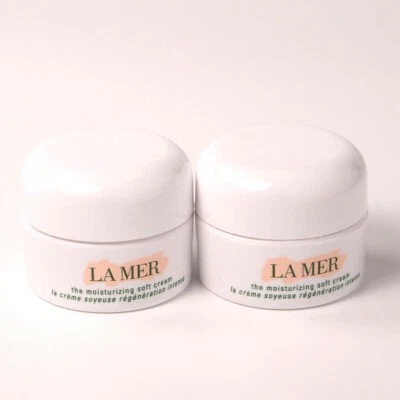 LA MER La Crema Suave Hidratante, Tamaño Mini 0.11 oz / 3.5 ml, Lote de 2, NUEVO Foto 1 de 3