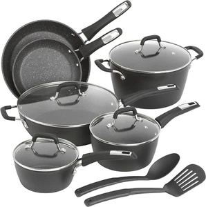 Juego De Ollas Y Sartenes De Antiadherentes Utensilios Set Para Cocina 12 PIEZAS EE. UU. - Imagen 1 de 12