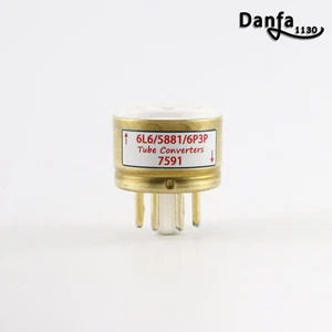 One Gold plated 6L6 5881 6P3P TO 7591 Vacuum tube convert socket - Picture 1 of 11