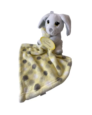 Little Beginnings Yellow Polka Dots Dog Puppy Baby Lovey Security Blanket Plush - Image 1 of 4