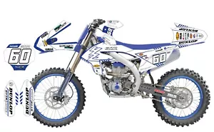 Yz450F/Yz250F - KIT COMPLETO CALCOMANÍAS GRÁFICOS YAMAHA BORDE 21mil Grueso - Imagen 1 de 7