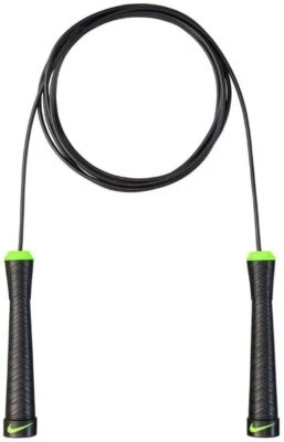 NIKE Entrenamiento Velocidad Saltar Cuerda Longitud Ajustable Negro Voltio Pro Combate Gimnasio Elite Foto 1 de 3