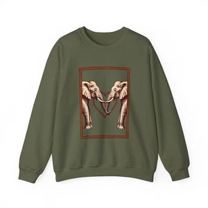 Elefant Valentinstag Herz Paar Unisex Heavy Blend™ Sweatshirt mit Rundhalsausschnitt - Bild 1 von 9