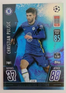 2021/22 Match Attax UEFA - Cristian Pulisic Aqua Limited Edition Chelsea - Bild 1 von 1