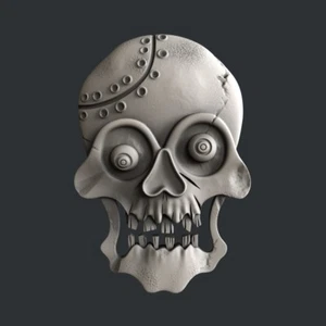 3d STL models for CNC, Artcam, Aspire, skull - Picture 1 of 3