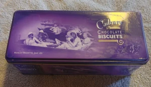 Vintage Cadbury Chocolate Biscuits Purple Metal Tin - Picture 1 of 5