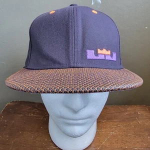 Nike True LeBron Instinct Snapback Hat Double Helix Purple Orange Flat Bill π - Picture 1 of 10