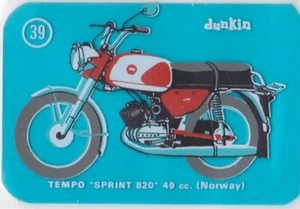 Vintage Tempo "Sprint 820" 49cc Motorrad Sammelkarte #39 - Bild 1 von 1