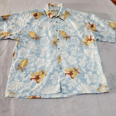 Pierre Cardin Shirt Mens 2XLarge Hawaiian Tropical Floral Resort Cruise - Image 1 of 4