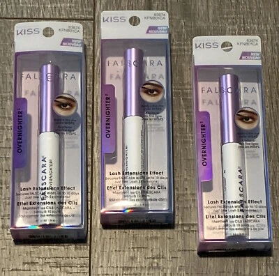 Kiss Lash Falscara  Overnighter Lash Extension Effect NEW 83674 KFNB01CA 3 Pack! - Image 1 of 2