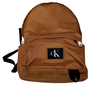 CALVIN KLEIN Unisex Mens Sport Essentials Cognac Zipped Nylon Backpack MRRP £160 - Picture 1 of 16