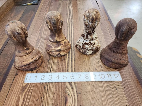 ANTIQUE ORNATE CAST IRON FEET LEGS Furniture Table Tub STOVE Legs SET •HEAVY!☆US Cover