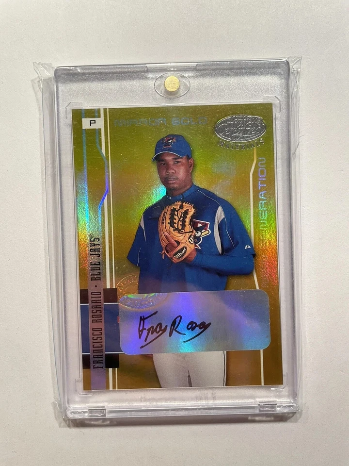 2003 Certified Materials #214 Mirror GOLD Francisco Rosario ROOKIE AUTO #02/25 - Image 1 of 2
