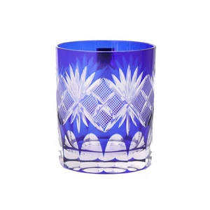 Vidrio antiguo azul Edo Kiriko - hecho a mano en Japón - listo para regalo - Imagen 1 de 3