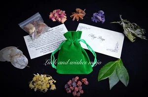 Mojo Tasche Glück und Wünsche grau grau grau Wicca heidnische Hexerei Zauber - Bild 1 von 5