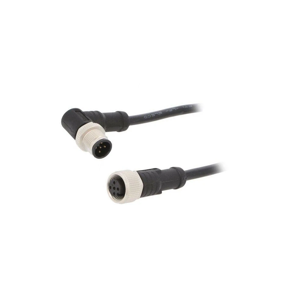 M12A05FL-12AMR-SD001 Kabel: für Sensoren/Automaten PIN: 5 M12-M12 1m Stecker 60V - Image 1 of 1