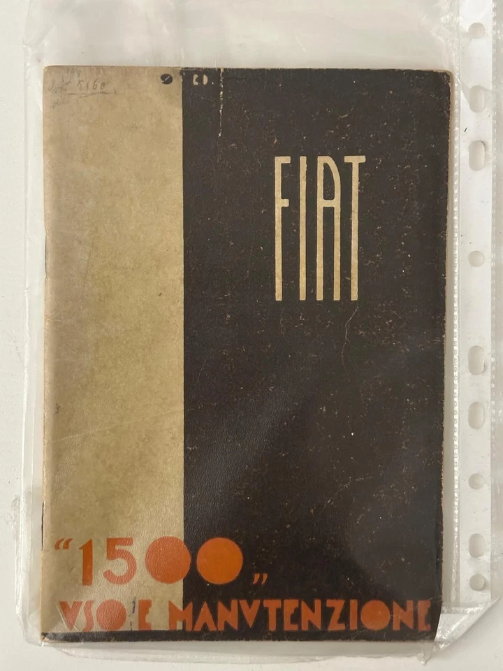 ORIGINALE!!! Libretto uso e manutenzione FIAT 1500 Foto 1 de 1