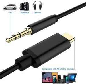 Cable Type C Vers AUX Audio Jack Adaptateur USB C Mâle à 3.5mm Câble 1m - Imagen 1 de 16