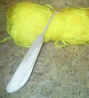 1 Special Knitting Needle Aluminum Natural Wood Handle Angled Knitting Rod Canvas