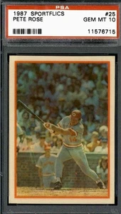 1987 Sportflics #25 Pete Rose - PSA 10 - Picture 1 of 2
