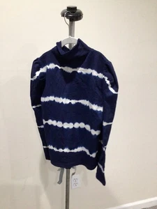 Steph Tie Dye Blue. Turtleneck Top 14 Nwt - Picture 1 of 2
