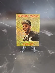 Carta promozionale MICHAEL JORDAN 1993-94 PRISMA ORO RARA AIR CHICAGO WHITE SOX - Foto 1 di 3