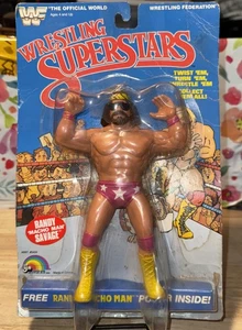 1985 LJN WWF Wrestling Superstars Macho Man Randy Savage Figur auf Karte schlecht - Bild 1 von 23