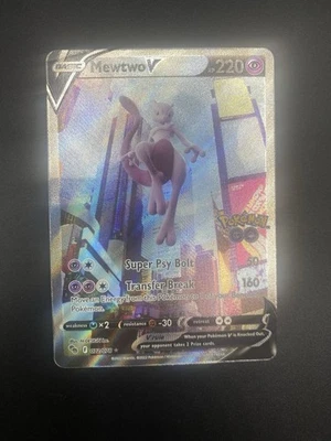 Pokémon TCG Mewtwo V (Alternate Full Art) 072/078 Pokémon GO Holo NM - Image 1 of 2
