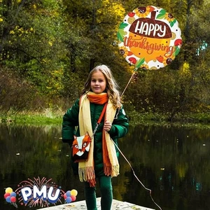PMU Happy Thanksgiving Eichel 18 Zoll Folienballons für Herbst Herbst Ernte Party - Bild 1 von 16