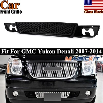 Fit For GMC Yukon/XL/Denali 2007-2014 Front Lower Bumper Grille Black Mesh Style - Image 1 of 4