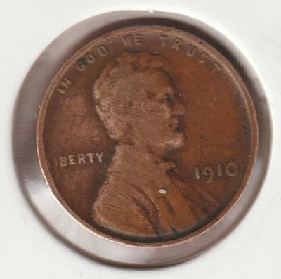 115 Year Old Collectible 1910 US Lincoln Wheat Penny Collectors Collection Coin - Image 1 of 2