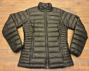 Patagonia Coat Women's XS Black Down Sweater Full Zip Goosedown Puffer Jacket - Picture 1 of 7